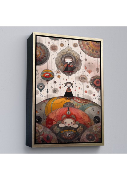 Çerçeveli Dekoratif Kanvas Tablo, Tepenin Üstündeki Sevimli Kızlar TABLOSU-8006 modelleri