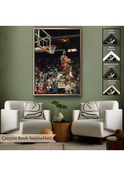 Çerçeveli Dekoratif Kanvas Tablo, Michael Jordan TABLO-7965