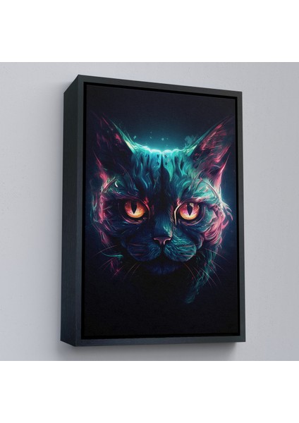 Çerçeveli Dekoratif Kanvas Tablo, Savaşçı Kedi TABLOSU-7900 fiyatları