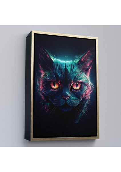 Çerçeveli Dekoratif Kanvas Tablo, Savaşçı Kedi TABLOSU-7900 modelleri