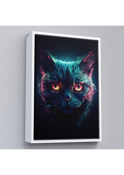Çerçeveli Dekoratif Kanvas Tablo, Savaşçı Kedi TABLOSU-7900 fırsatları