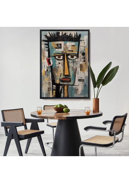 Çerçeveli Dekoratif Kanvas Tablo, Sürreal Insan Yüzü TABLO-7999