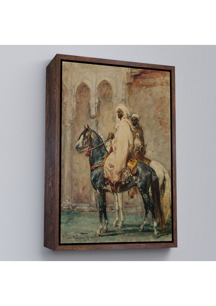 Çerçeveli Dekoratif Kanvas Tablo, Henri Emilien Rousseau - Cavaliers Arapları TABLOSU-8091 fiyatları