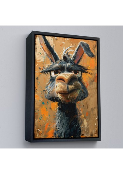 Çerçeveli Dekoratif Kanvas Tablo, Sinirli Eşek TABLOSU-7966 modelleri