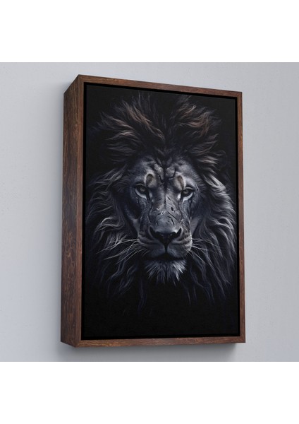 Çerçeveli Dekoratif Kanvas Tablo, Yaralı Aslan TABLOSU-7912