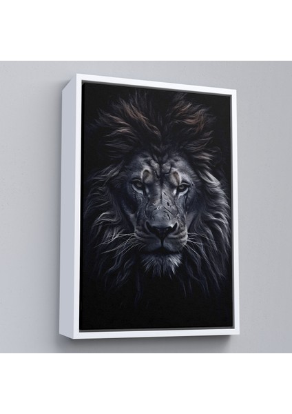 Çerçeveli Dekoratif Kanvas Tablo, Yaralı Aslan TABLOSU-7912 fırsatları