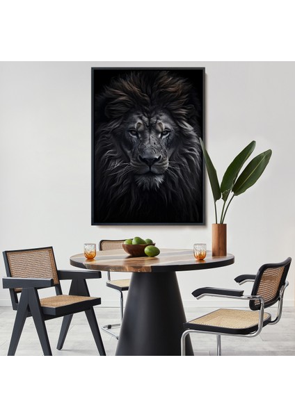 Çerçeveli Dekoratif Kanvas Tablo, Yaralı Aslan TABLOSU-7912