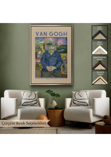 Çerçeveli Dekoratif Kanvas Tablo, Vincent Van Gogh - Bildnis'in Babası Tanguy TABLO-8050