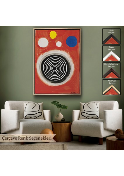 Çerçeveli Dekoratif Kanvas Tablo, Alex Calder - Eşmerkezli Bulutsu Tablo - Concentric NEBULA-8103