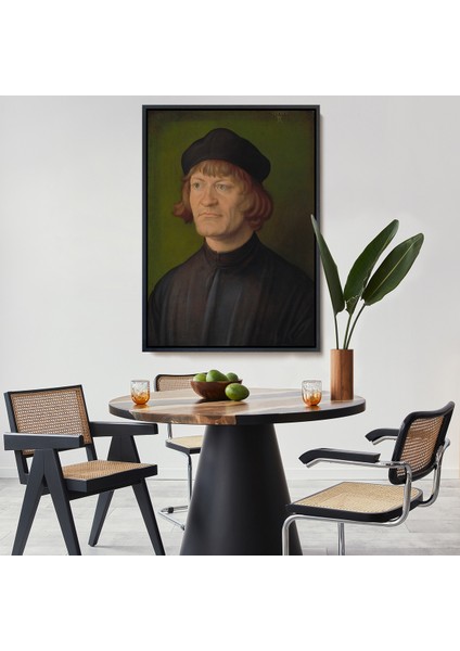 Çerçeveli Kanvas Tablo, Albrecht Dürer - Bir Din Adamı Portresi - Bildnis Eines GEISTLICHEN-8081