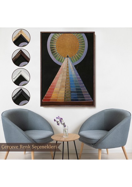 Çerçeveli Dekoratif Kanvas Tablo, Hilma Af Klint - Altarpiece, Grup X, Sayı 1 TABLOSU-8058