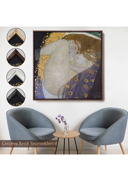 Çerçeveli Dekoratif Kanvas Tablo, Gustav Klimt'in Danae TABLOSU-8318