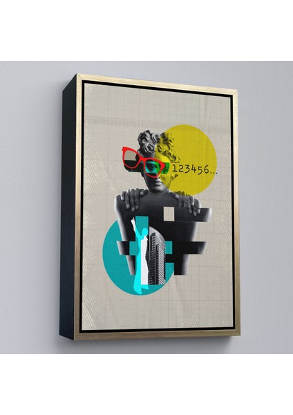 Çerçeveli Dekoratif Kanvas Tablo, Retro Daireler TABLOSU-7878 fiyatları