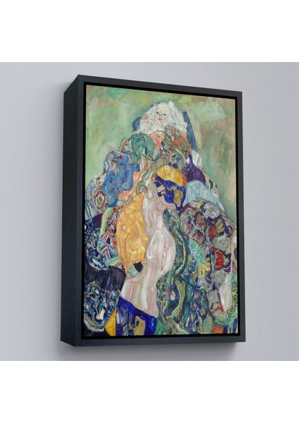 Çerçeveli Dekoratif Kanvas Tablo, Gustav Klimt - Bebek Beşiği Tablo - Baby CRADLE-8073