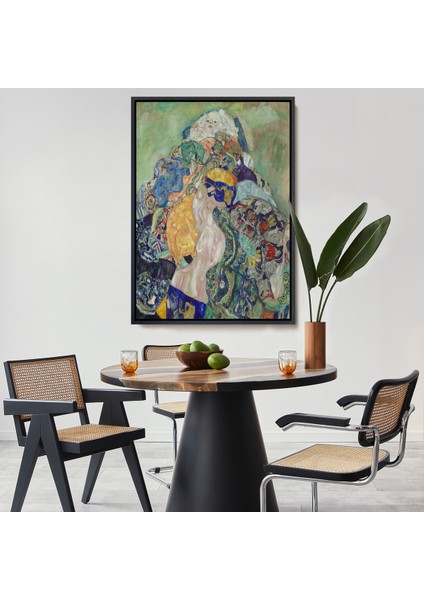 Çerçeveli Dekoratif Kanvas Tablo, Gustav Klimt - Bebek Beşiği Tablo - Baby CRADLE-8073