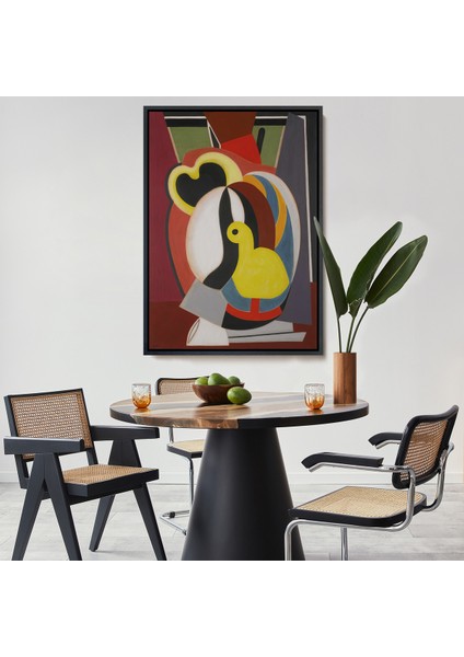 Çerçeveli Dekoratif Kanvas Tablo, Auguste Herbin - Soyut Sanat Kompozisyon TABLOSU-8102