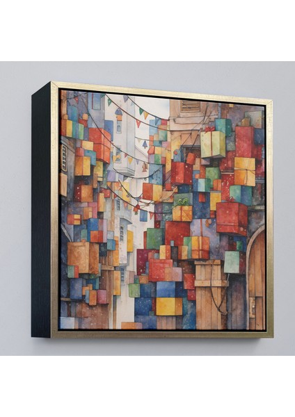 Çerçeveli Dekoratif Kanvas Tablo, Istanbul Sokakları Hediye Paketleri TABLOSU-8333 fiyatları