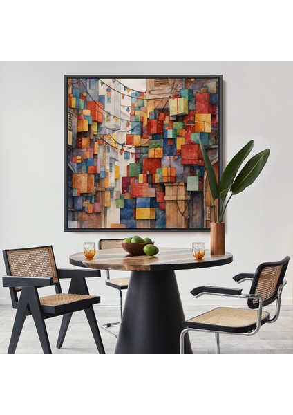 Çerçeveli Dekoratif Kanvas Tablo, Istanbul Sokakları Hediye Paketleri TABLOSU-8333