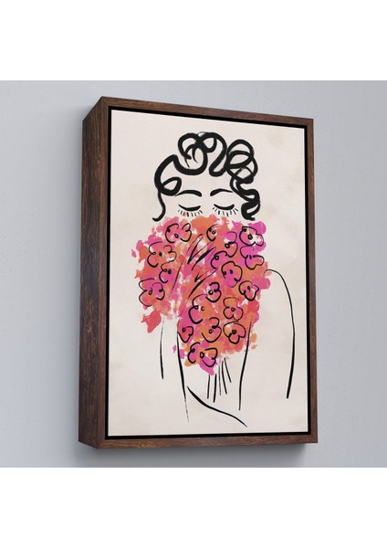Çerçeveli Dekoratif Kanvas Tablo, Sevimli Kadın TABLOSU-7992 fiyatları