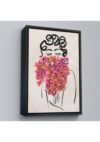 Çerçeveli Dekoratif Kanvas Tablo, Sevimli Kadın TABLOSU-7992 fırsatları