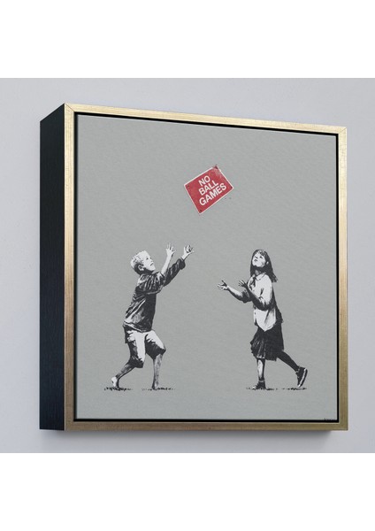 Çerçeveli Dekoratif Kanvas Tablo, Banksy No Ball Games TABLOSU-8352 modelleri
