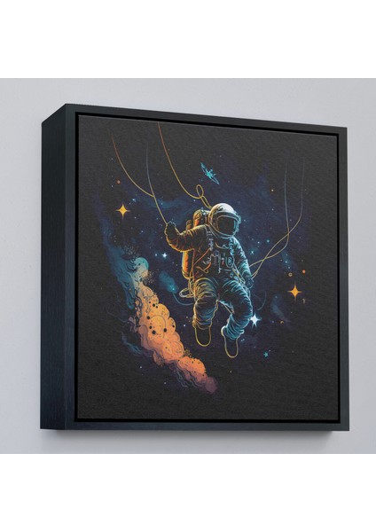 Çerçeveli Dekoratif Kanvas Tablo, Uzayda Sallanan Astronot TABLOSU-8312 modelleri