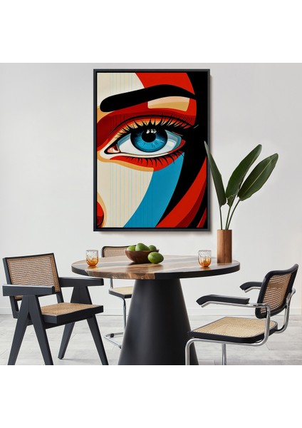 Çerçeveli Dekoratif Kanvas Tablo, Güzel Gözlü Kadın TABLO-7908