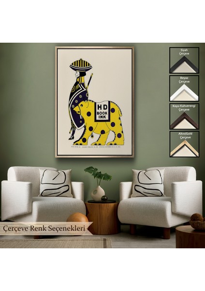 Çerçeveli Dekoratif Kanvas Tablo, Augustus Jansson - Queen City Mürekkep TABLO-8072