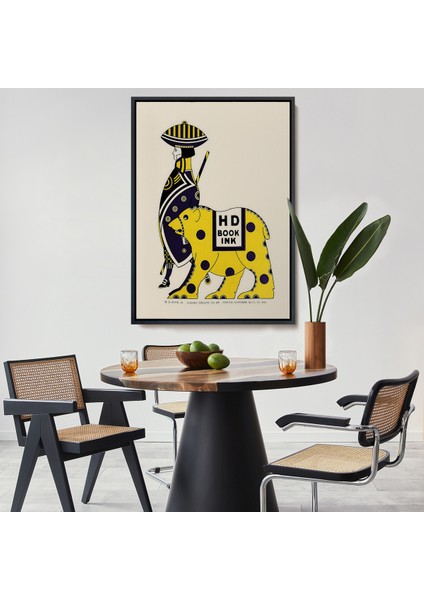 Çerçeveli Dekoratif Kanvas Tablo, Augustus Jansson - Queen City Mürekkep TABLO-8072