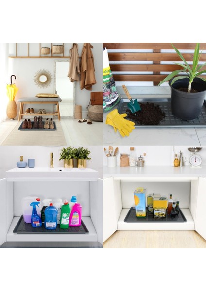 Su Geçirmez Çok Amaçlı Ayakkabı Tepsisi, 3 Çift Kapasiteli, Dayanıklı ve Pratik Kullanım indirimleri