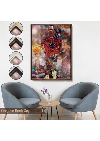Çerçeveli Dekoratif Kanvas Tablo, Michael Jordan TABLO-7781