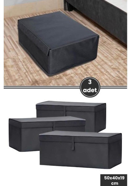 Gri 3'lü Baza Kutu Hurç, Su Geçirmez, Dayanıklı ve Pratik Düzenleyici