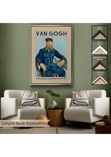 Çerçeveli Dekoratif Kanvas Tablo, Vincent Van Gogh – Postacı Joseph Roulin’in Portresi TABLO-8051