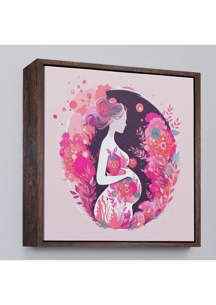 Çerçeveli Dekoratif Kanvas Tablo, Hamile Anne Tablosu - Doktor HEDIYESI-8351