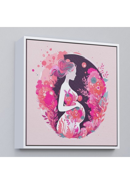 Çerçeveli Dekoratif Kanvas Tablo, Hamile Anne Tablosu - Doktor HEDIYESI-8351 fırsatları