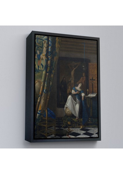 Çerçeveli Kanvas Tablo, Vermeer - Katolik Inancının Alegorisi - Allegory Of The Catholic FAITH-8057 modelleri