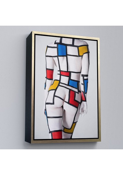 Çerçeveli Dekoratif Kanvas Tablo, Renkli Soyut Kadın TABLOSU-7925 modelleri
