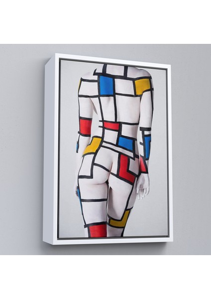 Çerçeveli Dekoratif Kanvas Tablo, Renkli Soyut Kadın TABLOSU-7925 fırsatları
