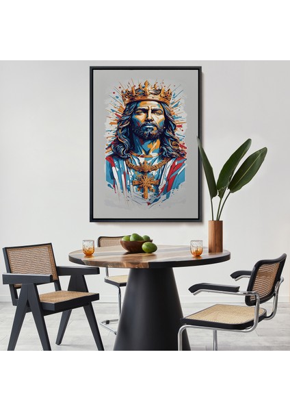 Çerçeveli Dekoratif Kanvas Tablo, Hz Isa Tablosu - JESUS-7927