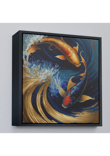 Çerçeveli Dekoratif Kanvas Tablo, Koi Balığı TABLOSU-8346 fırsatları