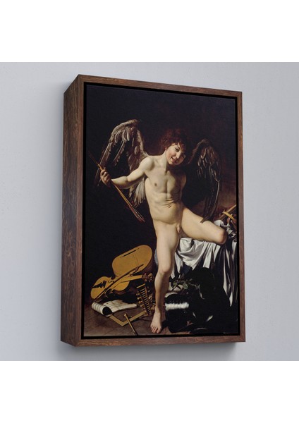 Çerçeveli Dekoratif Kanvas Tablo, Caravaggio - Aşk Meleği/tanrısı Victor - Cupid As VICTOR-8060