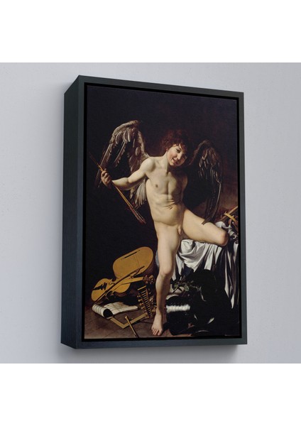 Çerçeveli Dekoratif Kanvas Tablo, Caravaggio - Aşk Meleği/tanrısı Victor - Cupid As VICTOR-8060 modelleri