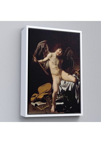 Çerçeveli Dekoratif Kanvas Tablo, Caravaggio - Aşk Meleği/tanrısı Victor - Cupid As VICTOR-8060 fırsatları