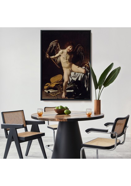Çerçeveli Dekoratif Kanvas Tablo, Caravaggio - Aşk Meleği/tanrısı Victor - Cupid As VICTOR-8060