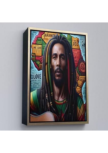 Çerçeveli Dekoratif Kanvas Tablo, Bob Marley TABLOSU-7714