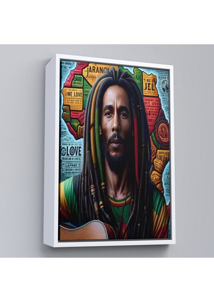Çerçeveli Dekoratif Kanvas Tablo, Bob Marley TABLOSU-7714 fırsatları