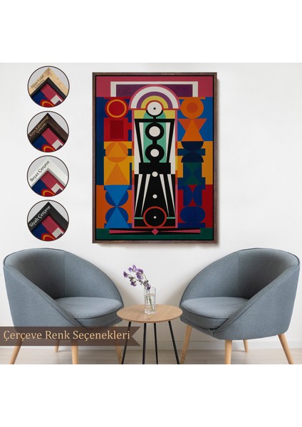 Çerçeveli Dekoratif Kanvas Tablo, Auguste Herbin - Kompozisyon TABLOSU-8093