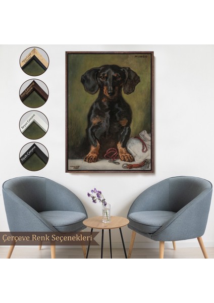 Çerçeveli Dekoratif Kanvas Tablo, Alexander Pock - Sevgili, Tatlı, Zeki, Neşeli, Sadık Mungerl -8107