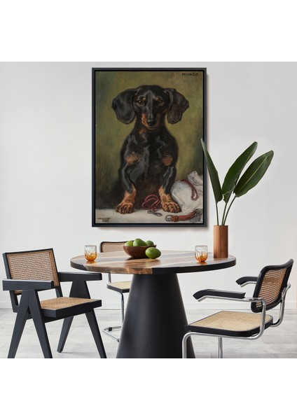 Çerçeveli Dekoratif Kanvas Tablo, Alexander Pock - Sevgili, Tatlı, Zeki, Neşeli, Sadık Mungerl -8107