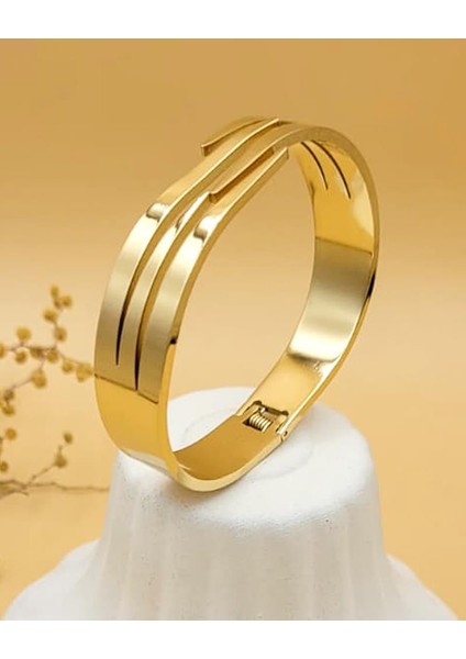 Linea Gold Çelik Kelepçe Bileklik